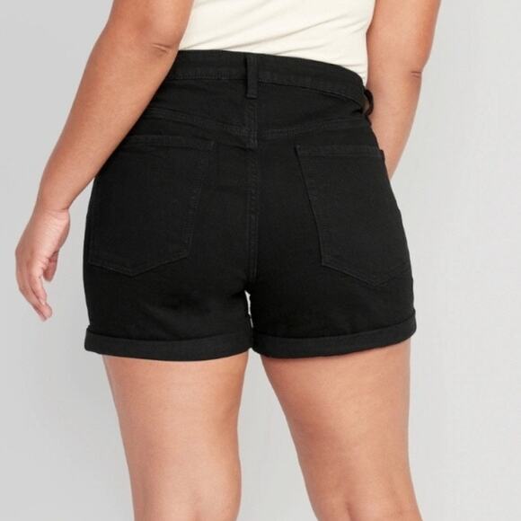 Old Navy Plus Women's OG Straight High Rise Jean Denim Short 3X Black - Picture 5 of 11